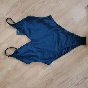 v neck swim suit